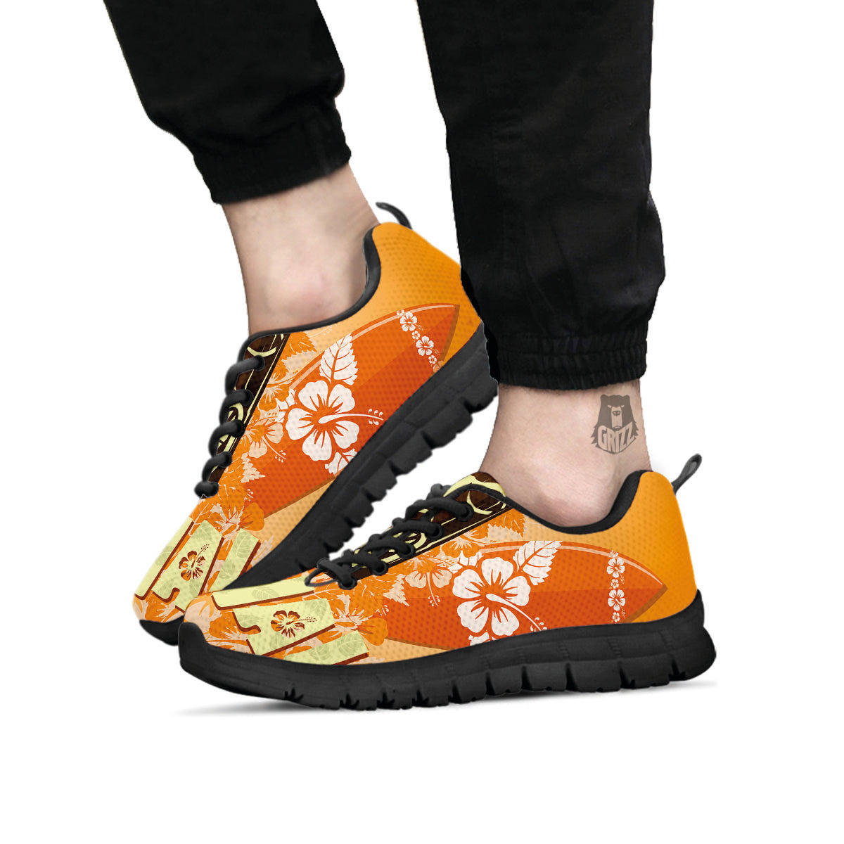 Tiki Aloha Print Black Sneaker-grizzshop
