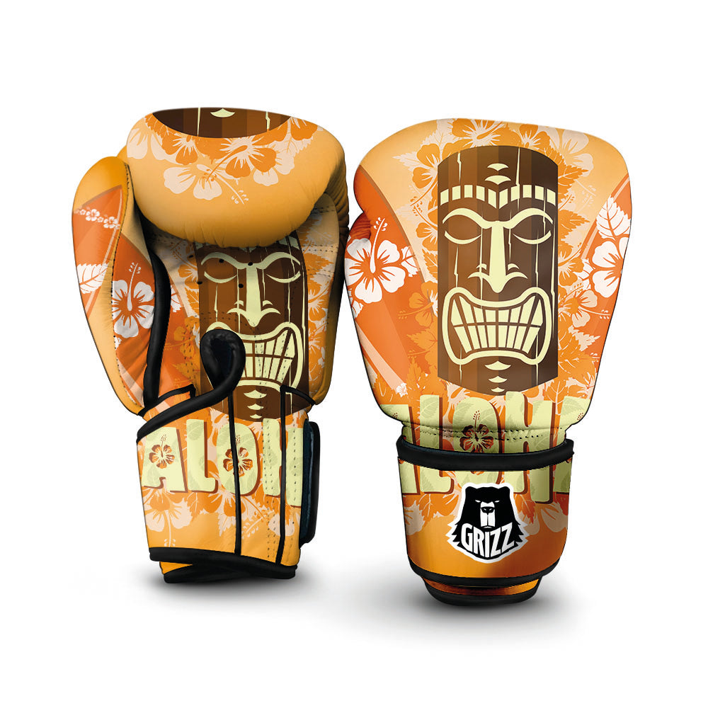 Tiki Aloha Print Boxing Gloves-grizzshop