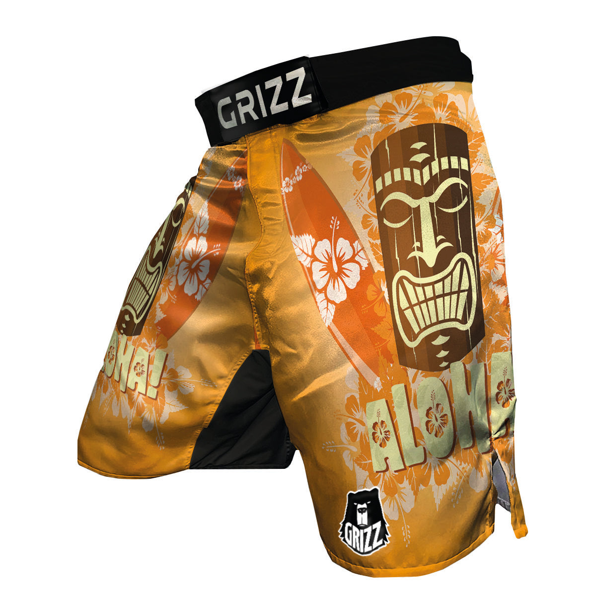 Tiki Aloha Print MMA Shorts-grizzshop