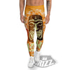 Tiki Aloha Print Men's Leggings-grizzshop