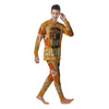 Tiki Aloha Print Men's Pajamas-grizzshop