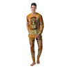 Tiki Aloha Print Men's Pajamas-grizzshop