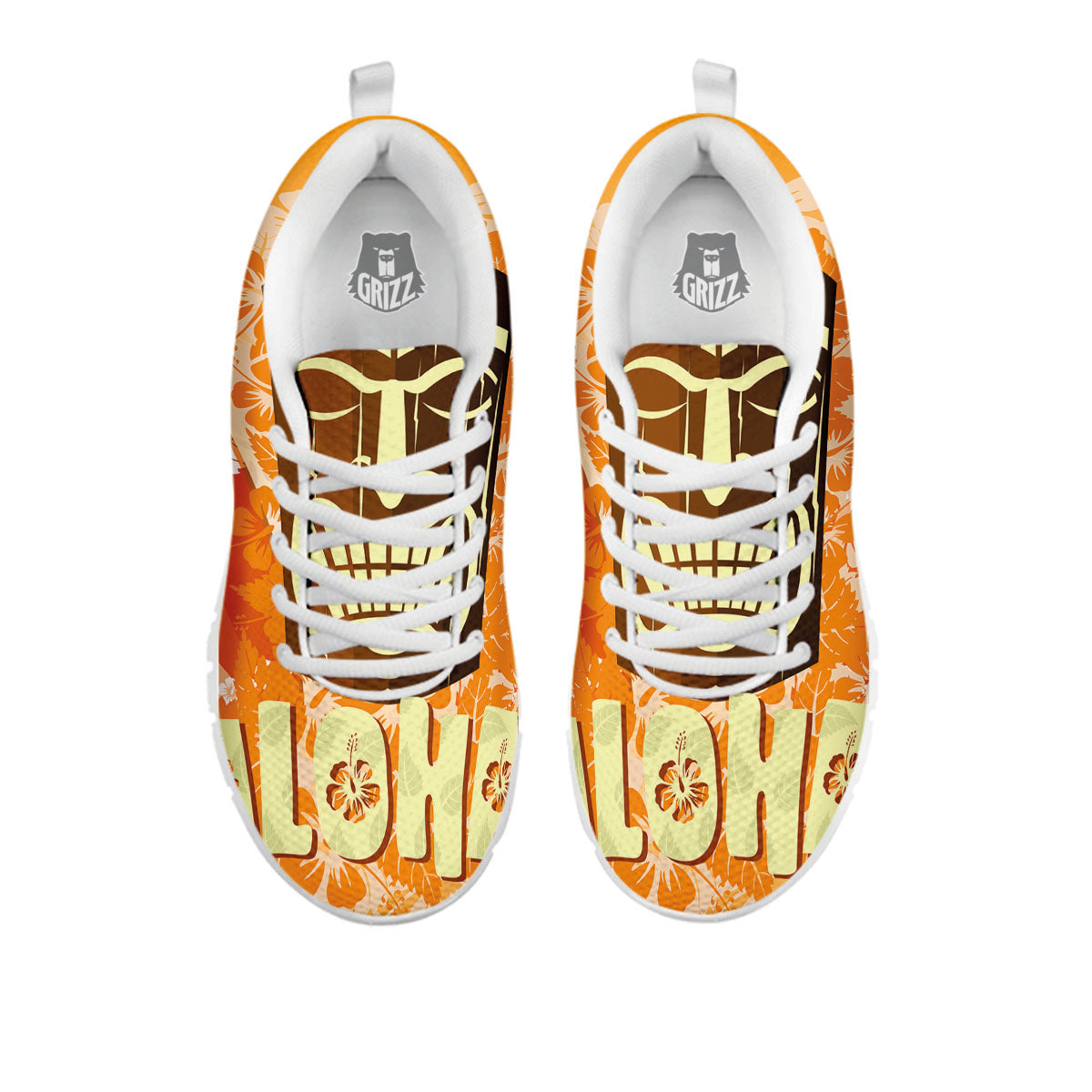Tiki Aloha Print White Sneaker-grizzshop