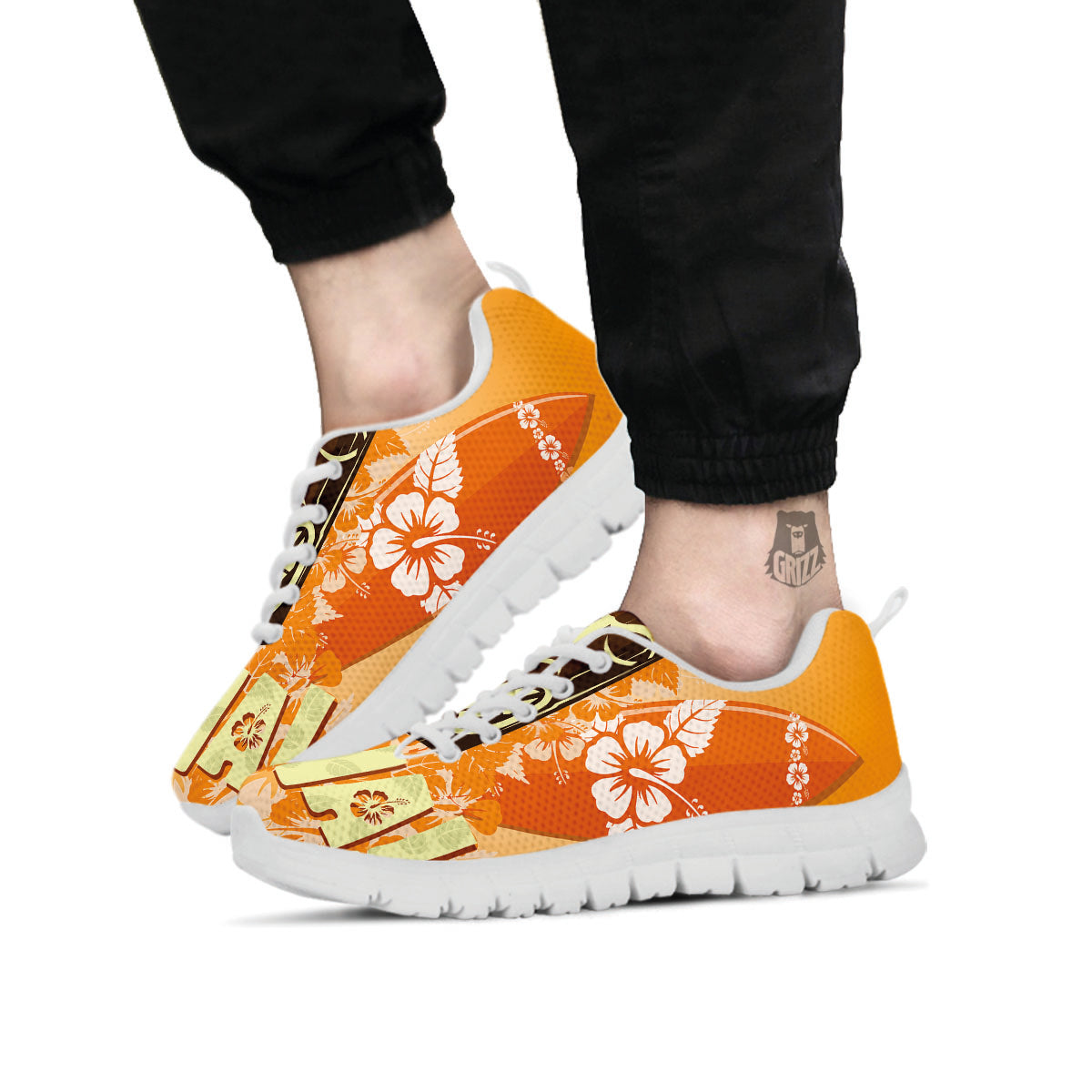 Tiki Aloha Print White Sneaker-grizzshop