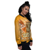 Tiki Aloha Print Women's Bomber Jacket-grizzshop