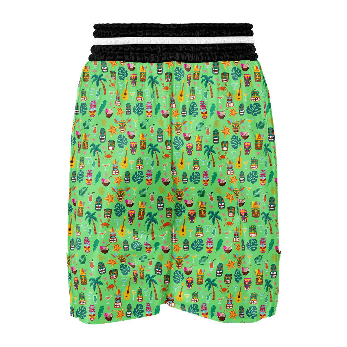 Tiki Colorful Print Pattern Boxing Shorts-grizzshop