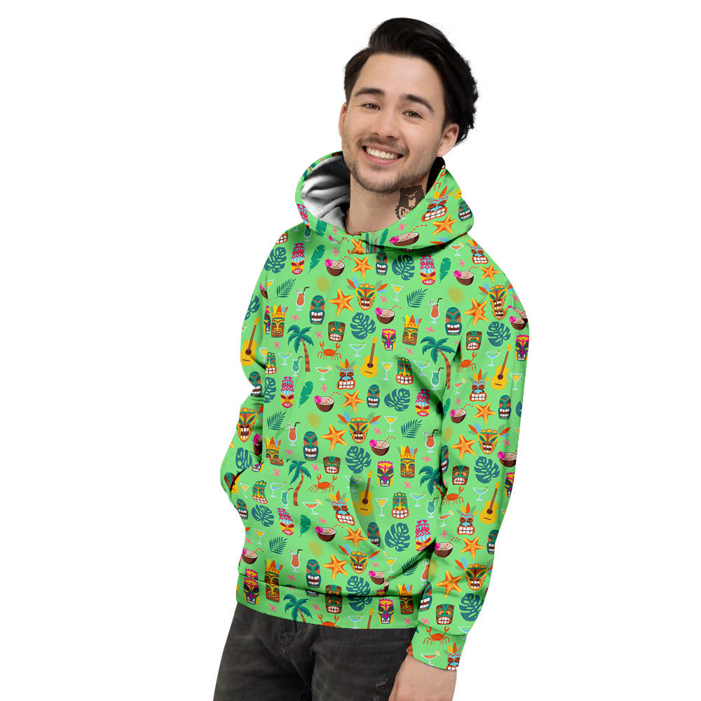 Tiki Colorful Print Pattern Men's Hoodie-grizzshop