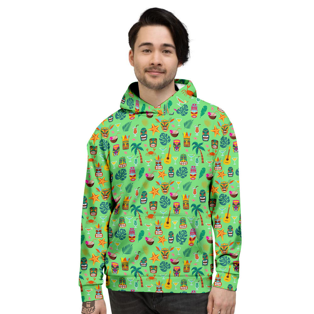 Tiki Colorful Print Pattern Men's Hoodie-grizzshop