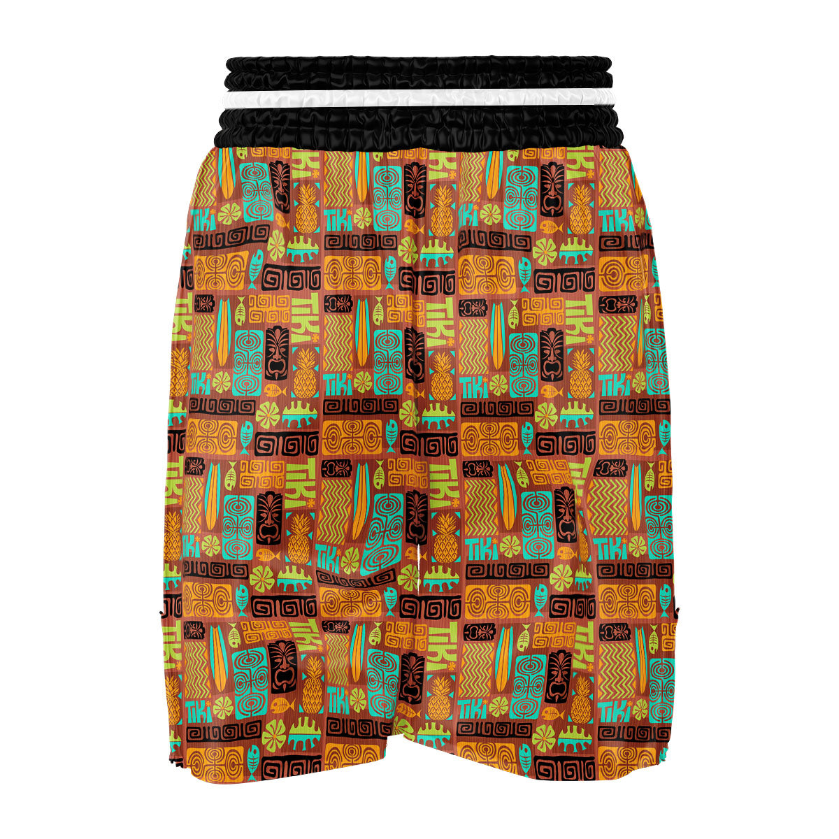 Tiki Ethnic Print Pattern Boxing Shorts-grizzshop