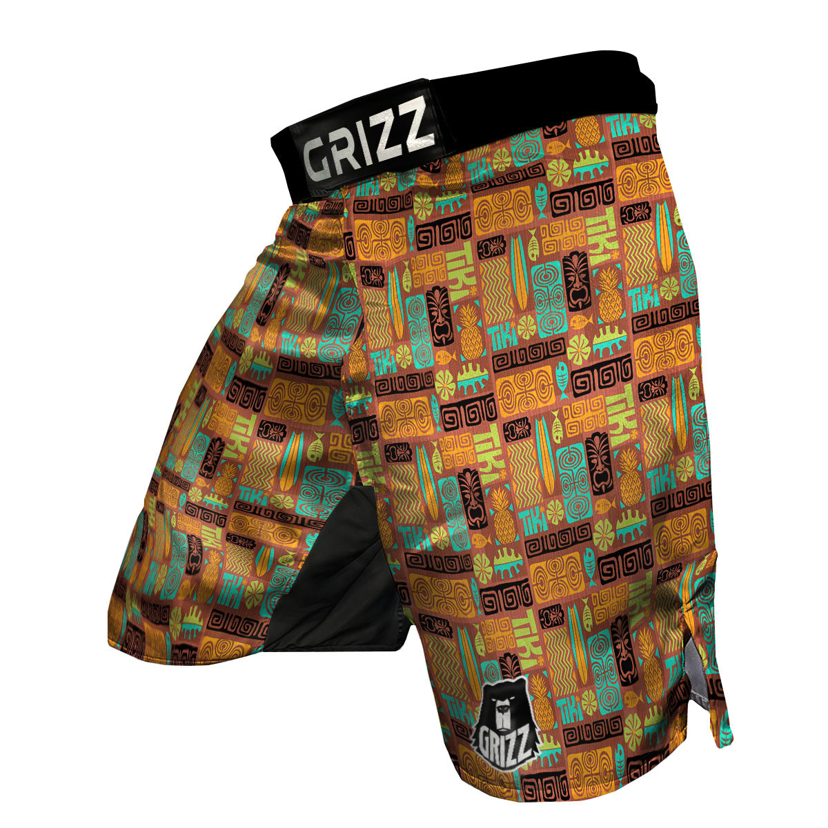 Tiki Ethnic Print Pattern MMA Shorts-grizzshop
