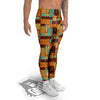 Tiki Ethnic Print Pattern Men's Leggings-grizzshop