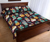 Tiki Fruit Pattern Print Bed Set Quilt-grizzshop