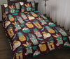 Tiki Fruit Pattern Print Bed Set Quilt-grizzshop