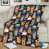 Tiki Fruit Pattern Print Blanket-grizzshop