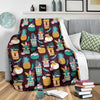 Tiki Fruit Pattern Print Blanket-grizzshop