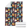 Tiki Fruit Pattern Print Blanket-grizzshop