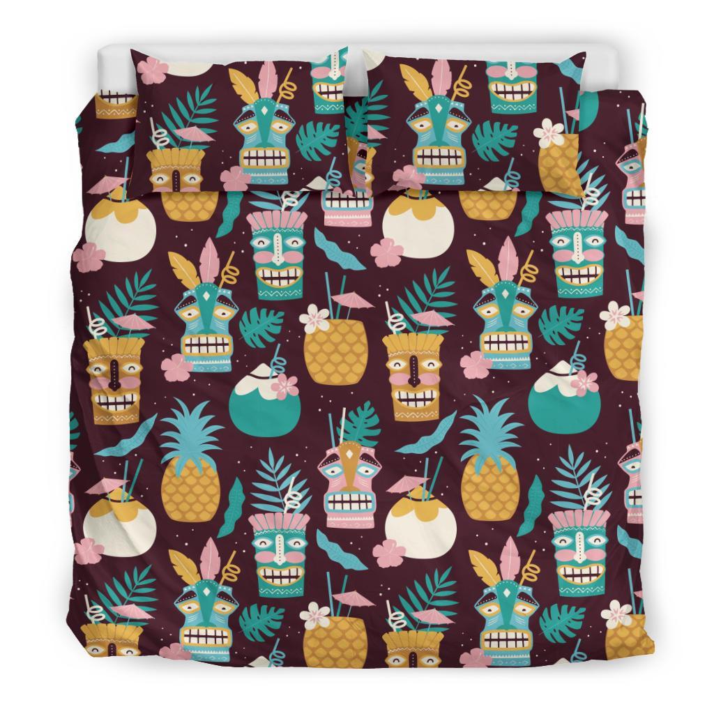Tiki Fruit Pattern Print Duvet Cover Bedding Set-grizzshop