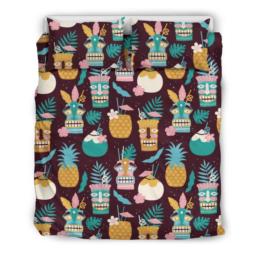 Tiki Fruit Pattern Print Duvet Cover Bedding Set-grizzshop