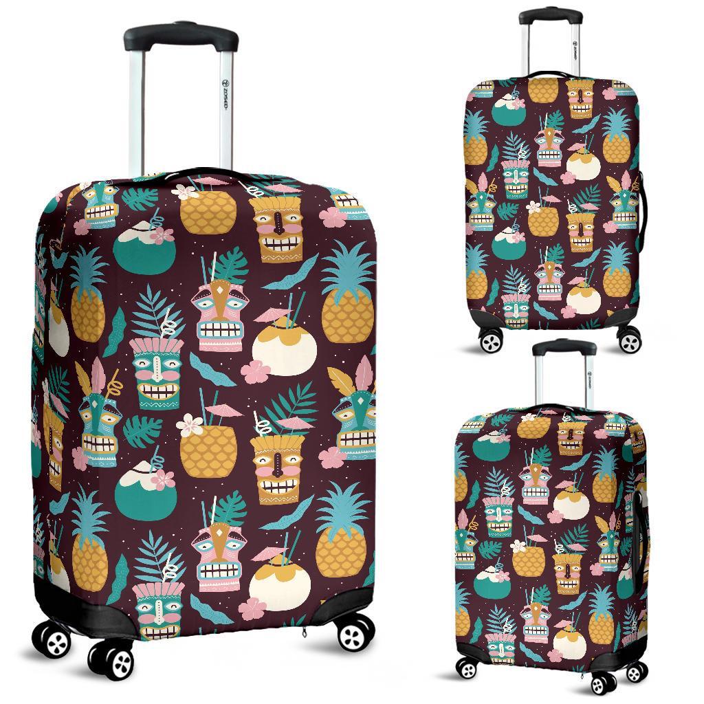 Tiki Fruit Pattern Print Luggage Cover Protector-grizzshop