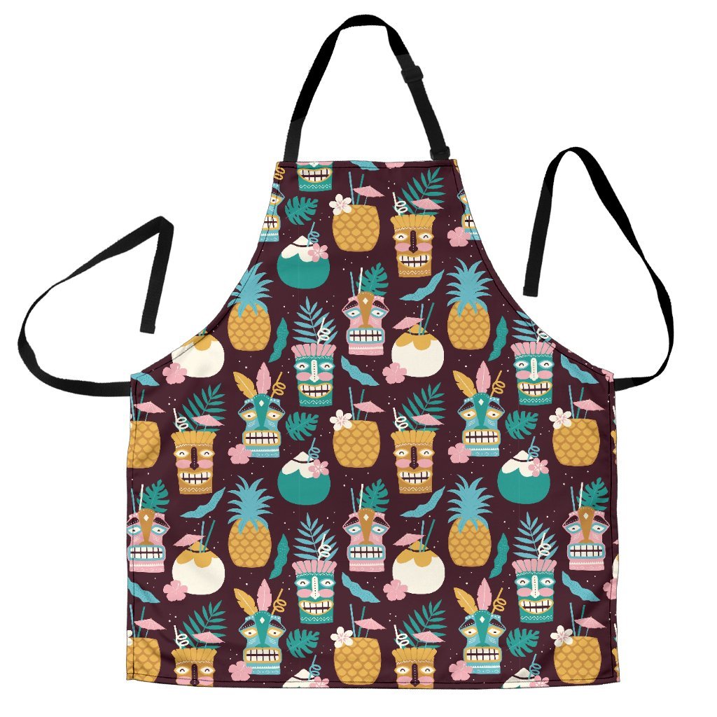 Tiki Fruit Pattern Print Men's Apron-grizzshop