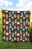 Tiki Fruit Pattern Print Quilt-grizzshop