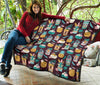 Tiki Fruit Pattern Print Quilt-grizzshop