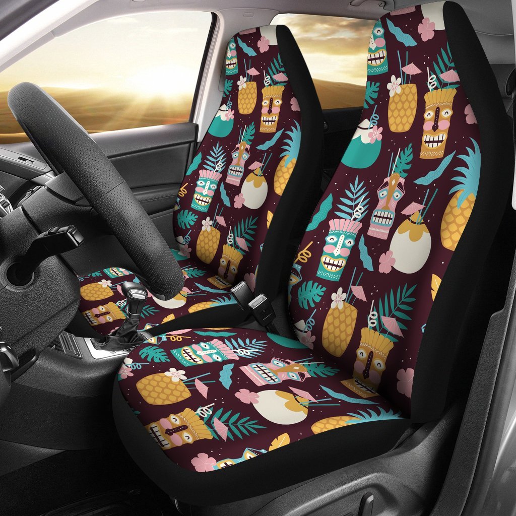 Tiki Fruit Pattern Print Universal Fit Car Seat Covers-grizzshop