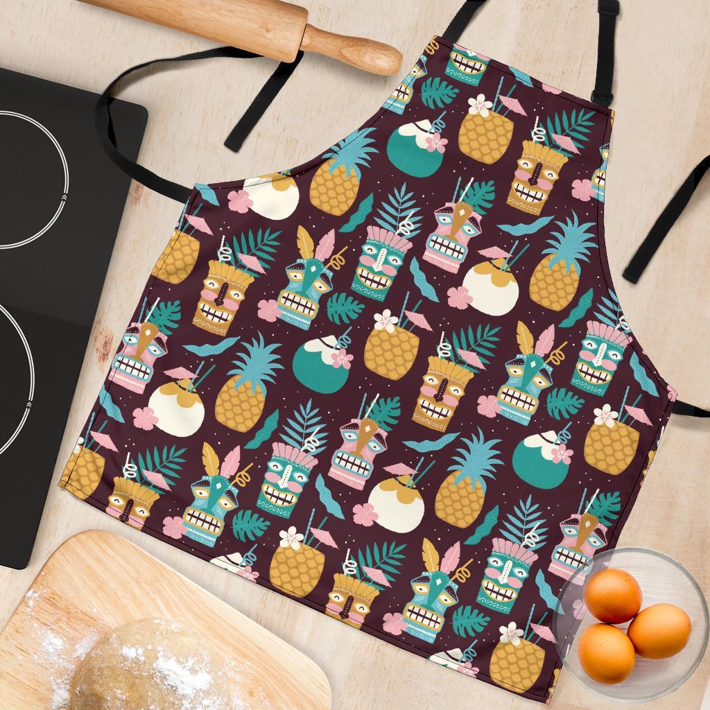 Tiki Fruit Pattern Print Women's Apron-grizzshop