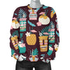 Tiki Fruit Pattern Print Women's Sweatshirt-grizzshop