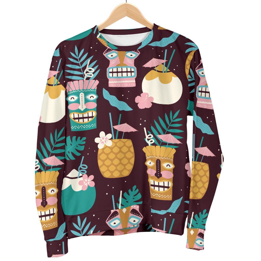 Tiki Fruit Pattern Print Women's Sweatshirt-grizzshop