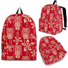 Tiki Hawaiian Pattern Print Backpack-grizzshop