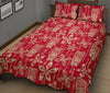 Tiki Hawaiian Pattern Print Bed Set Quilt-grizzshop