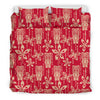 Tiki Hawaiian Pattern Print Duvet Cover Bedding Set-grizzshop