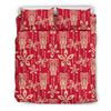 Tiki Hawaiian Pattern Print Duvet Cover Bedding Set-grizzshop