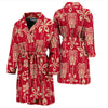 Tiki Hawaiian Pattern Print Men Long Robe-grizzshop