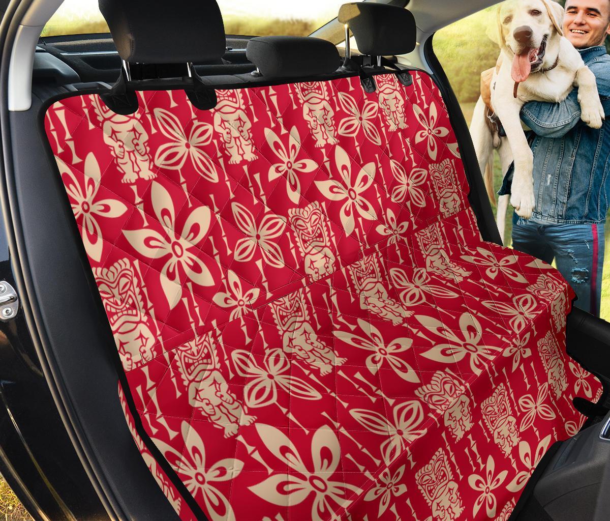 Tiki Hawaiian Pattern Print Pet Car Seat Cover-grizzshop