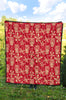 Tiki Hawaiian Pattern Print Quilt-grizzshop