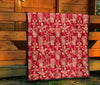 Tiki Hawaiian Pattern Print Quilt-grizzshop