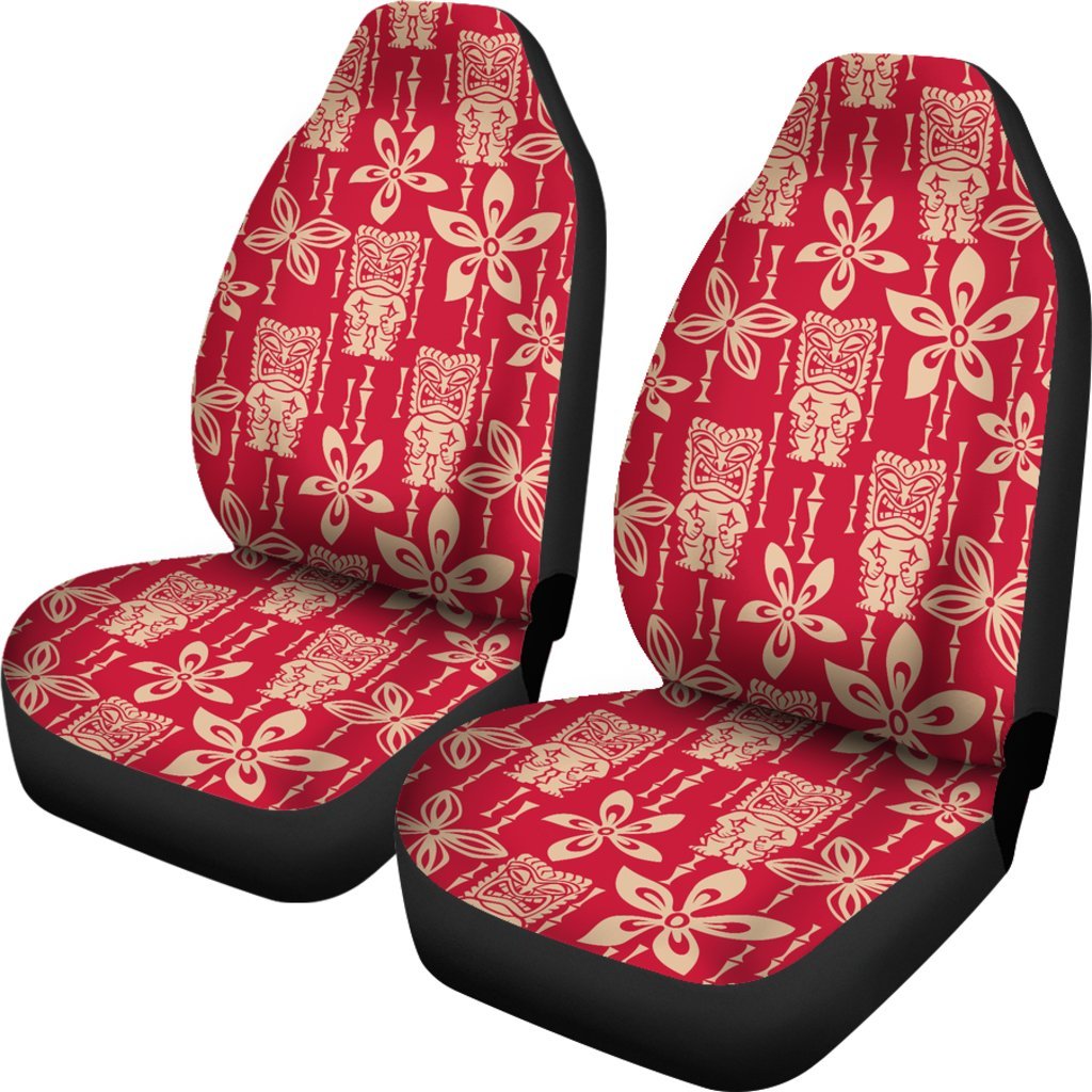 Tiki Hawaiian Pattern Print Universal Fit Car Seat Covers-grizzshop