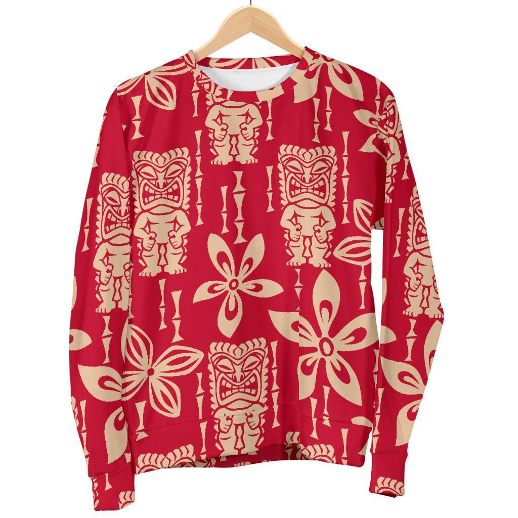 Tiki Hawaiian Pattern Print Women's Sweatshirt-grizzshop