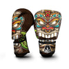 Tiki Hawaiian Print Boxing Gloves-grizzshop