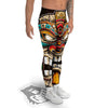 Tiki Hawaiian Print Men's Leggings-grizzshop