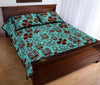 Tiki Hibiscus Pattern Print Bed Set Quilt-grizzshop