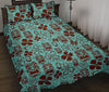 Tiki Hibiscus Pattern Print Bed Set Quilt-grizzshop