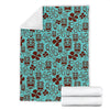 Tiki Hibiscus Pattern Print Blanket-grizzshop