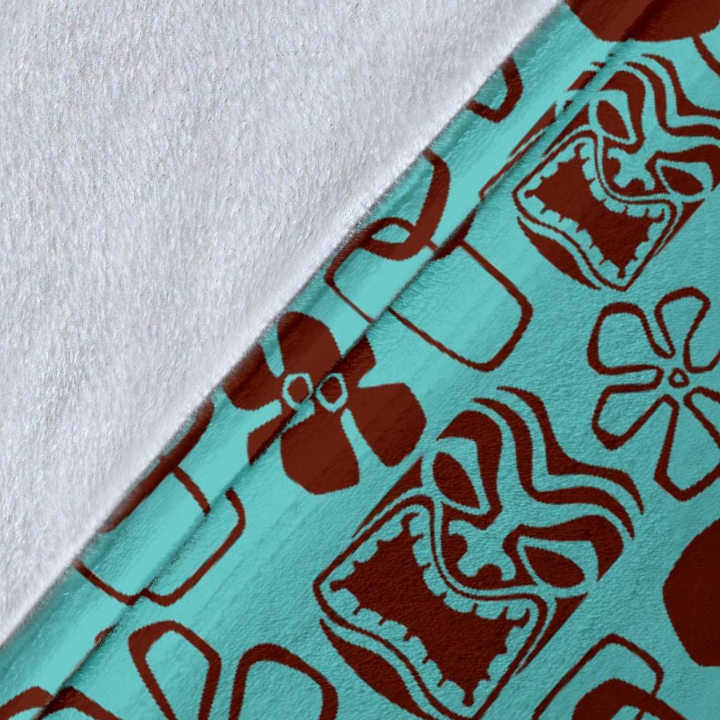 Tiki Hibiscus Pattern Print Blanket-grizzshop