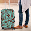 Tiki Hibiscus Pattern Print Luggage Cover Protector-grizzshop