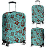 Tiki Hibiscus Pattern Print Luggage Cover Protector-grizzshop