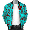 Tiki Hibiscus Pattern Print Men's Bomber Jacket-grizzshop