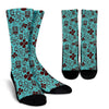 Tiki Hibiscus Pattern Print Unisex Crew Socks-grizzshop